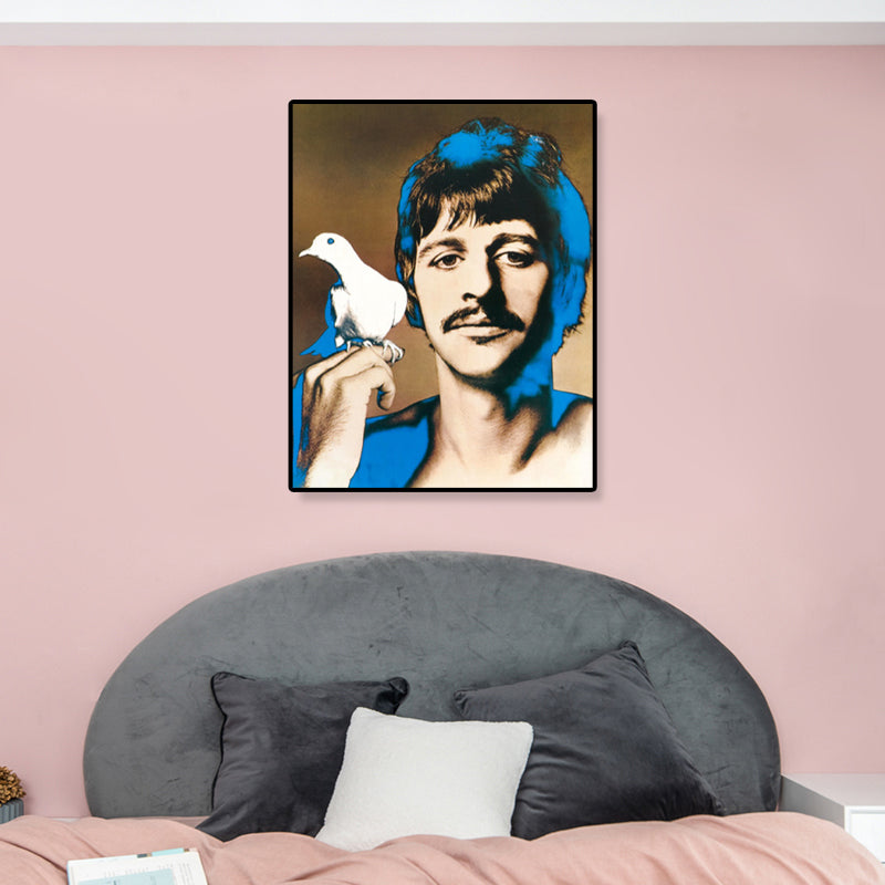 Frendorf | Pop Art Musiker Wanddekoration Leinwand Texturiertes Pastellfarben Gemälde für das Arbeitszimmer
