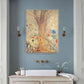 Frendorf | Art Nouveau Gemälde Baum Leinwand Braun Religiöses Muster Wanddeko für Wohnzimmer