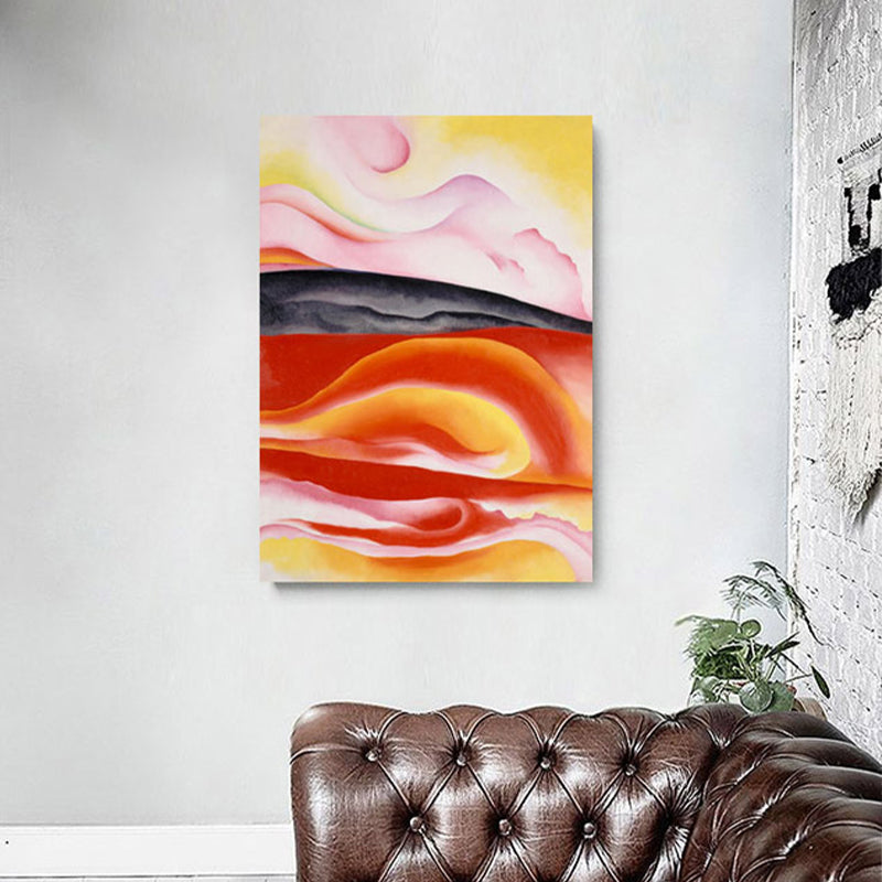 Frendorf | Braun Moderne Kunststil Wanddekoration Bilder Abstraktes Muster Leinwanddruck für das Badezimmer