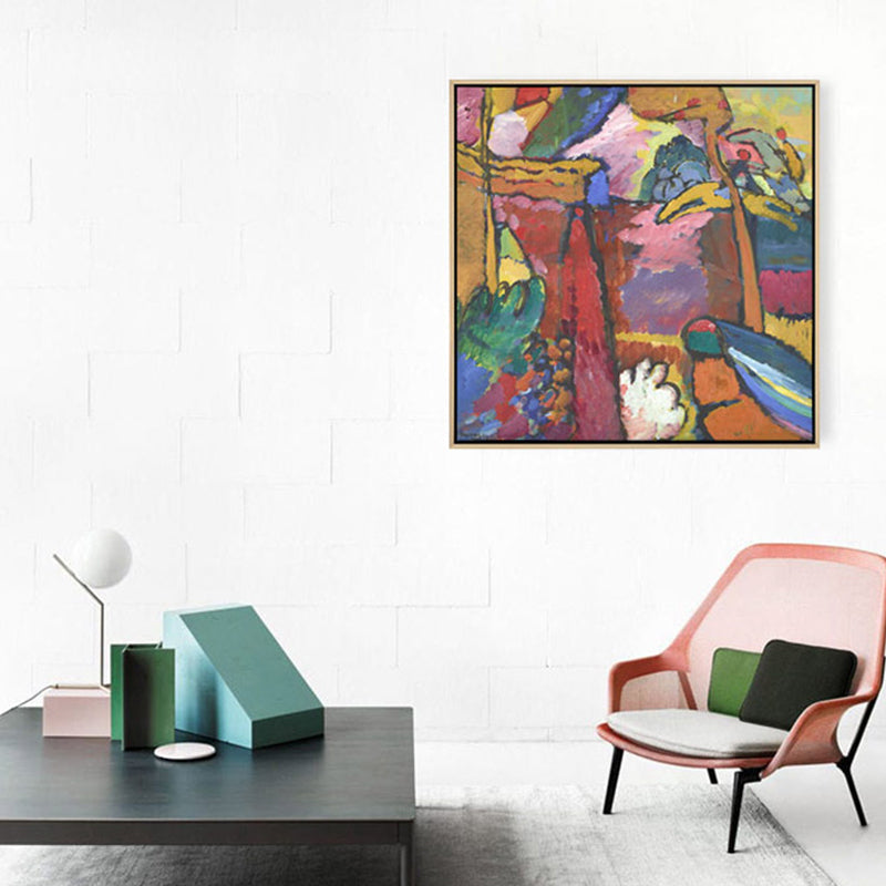 Frendorf | Braun Aquarell Kunstdruck Malerei Abstrakter Expressionismus Texturiert Leinwand für das Wohnzimmer