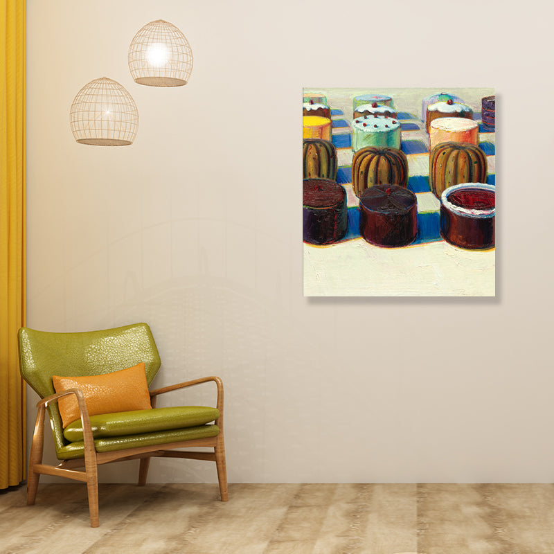 Frendorf | Brauner Cupcake-Leinwanddruck Texturiert Pop Art Kinderzimmer Wanddekoration, mehrere Größen