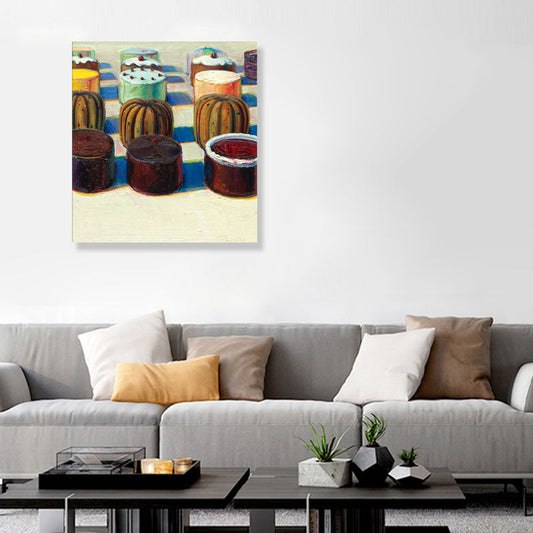 Frendorf | Brauner Cupcake-Leinwanddruck Texturiert Pop Art Kinderzimmer Wanddekoration, mehrere Größen