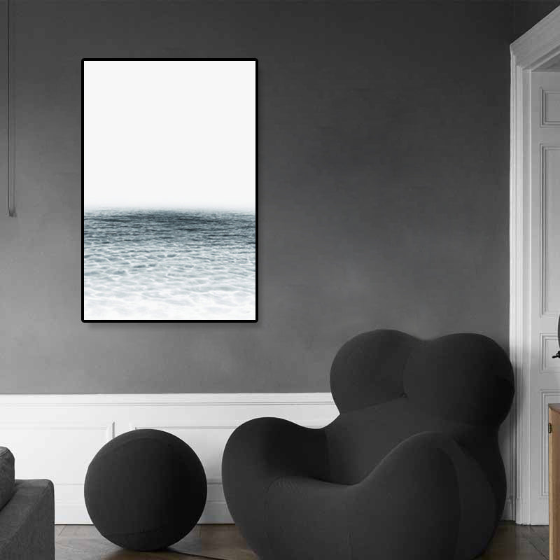 Tropisches Foto-Print Landschaft Leinwand Dunkle Farbe Texturiertes Wandkunst Dekor für Raum