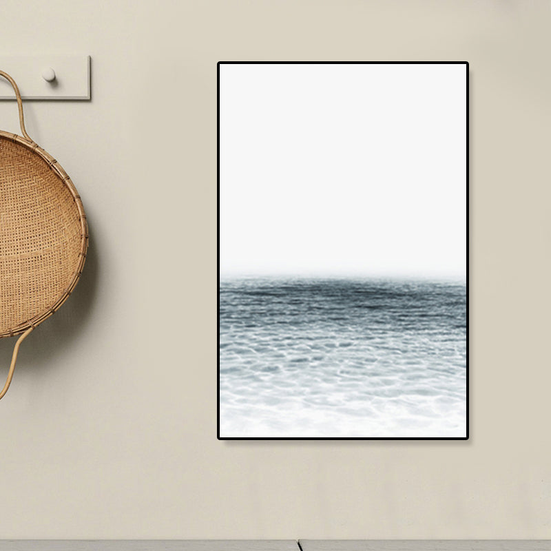 Tropisches Foto-Print Landschaft Leinwand Dunkle Farbe Texturiertes Wandkunst Dekor für Raum