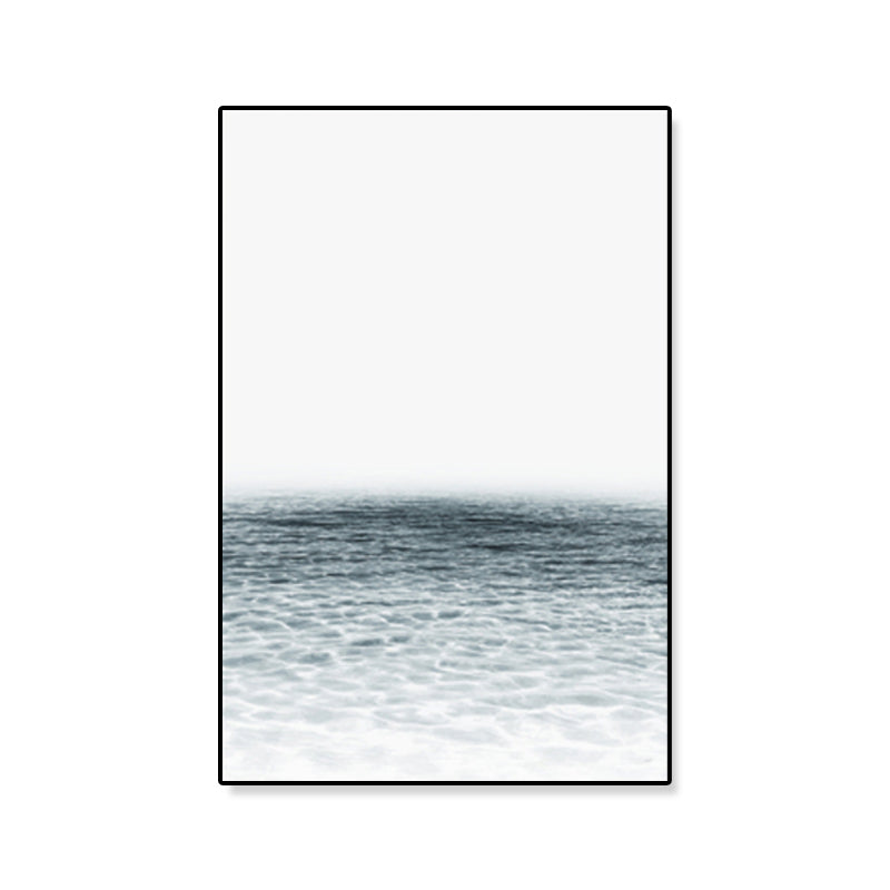 Tropisches Foto-Print Landschaft Leinwand Dunkle Farbe Texturiertes Wandkunst Dekor für Raum