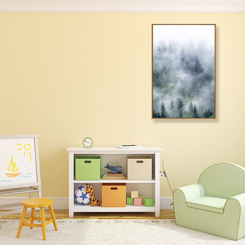 Tropisches Foto-Print Landschaft Leinwand Dunkle Farbe Texturiertes Wandkunst Dekor für Raum