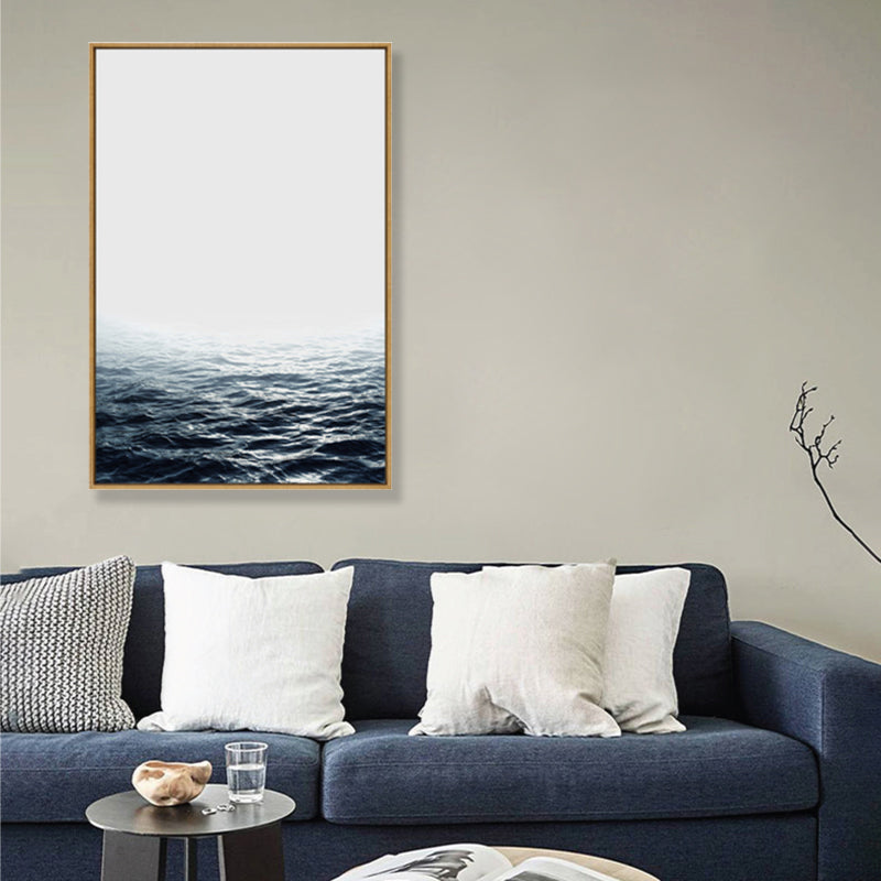 Tropisches Foto-Print Landschaft Leinwand Dunkle Farbe Texturiertes Wandkunst Dekor für Raum