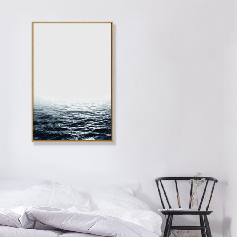 Tropisches Foto-Print Landschaft Leinwand Dunkle Farbe Texturiertes Wandkunst Dekor für Raum