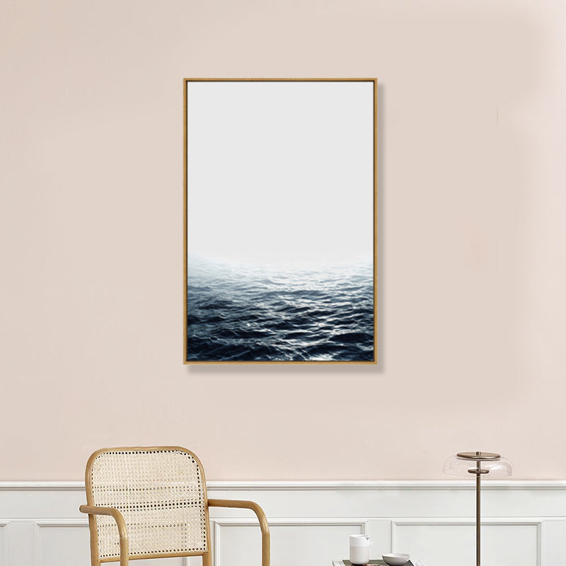 Tropisches Foto-Print Landschaft Leinwand Dunkle Farbe Texturiertes Wandkunst Dekor für Raum
