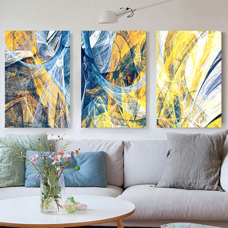 Frendorf | Borstenstrich Wanddekoration Abstrakter Expressionismus Leinwand Mehrteilige Malerei in sanften Farben