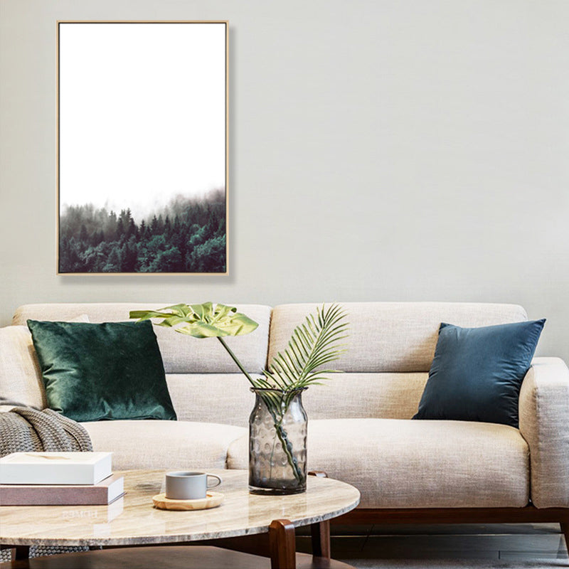 Frendorf | Mysteriöser Wald Leinwand Wanddekoration für Sitzbereich Foto Landschaft Wanddekoration