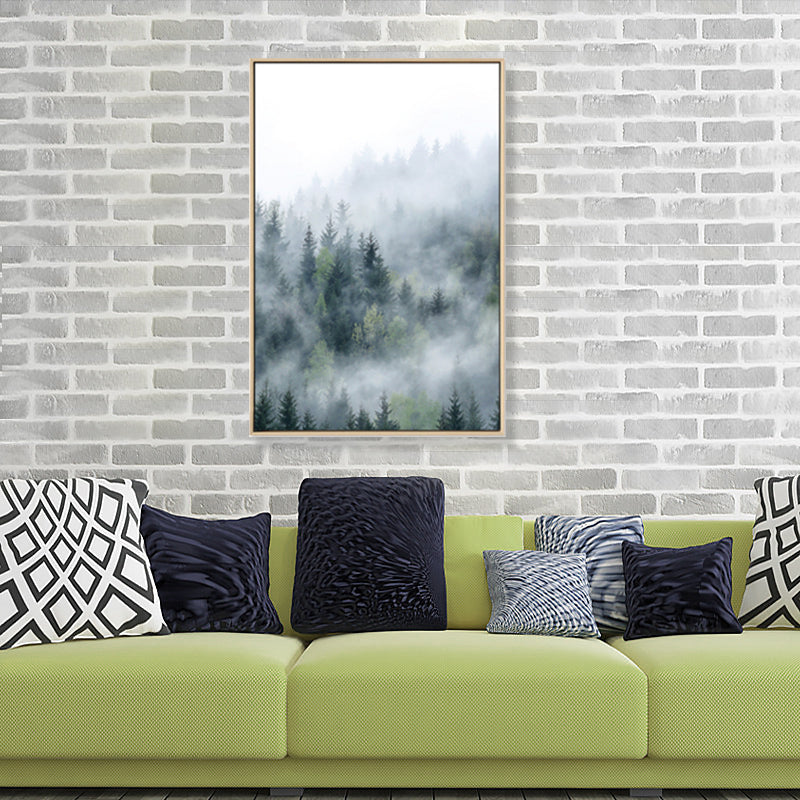 Frendorf | Mysteriöser Wald Leinwand Wanddekoration für Sitzbereich Foto Landschaft Wanddekoration