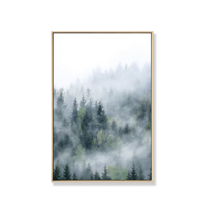 Frendorf | Mysteriöser Wald Leinwand Wanddekoration für Sitzbereich Foto Landschaft Wanddekoration