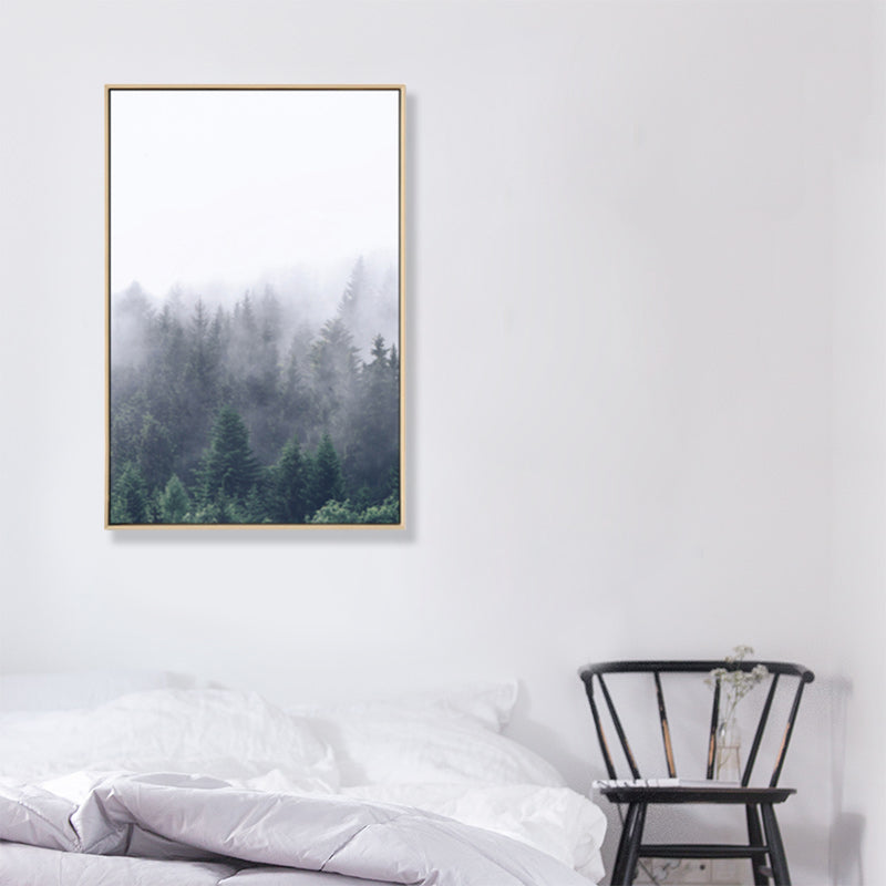 Frendorf | Mysteriöser Wald Leinwand Wanddekoration für Sitzbereich Foto Landschaft Wanddekoration