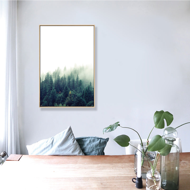 Frendorf | Mysteriöser Wald Leinwand Wanddekoration für Sitzbereich Foto Landschaft Wanddekoration