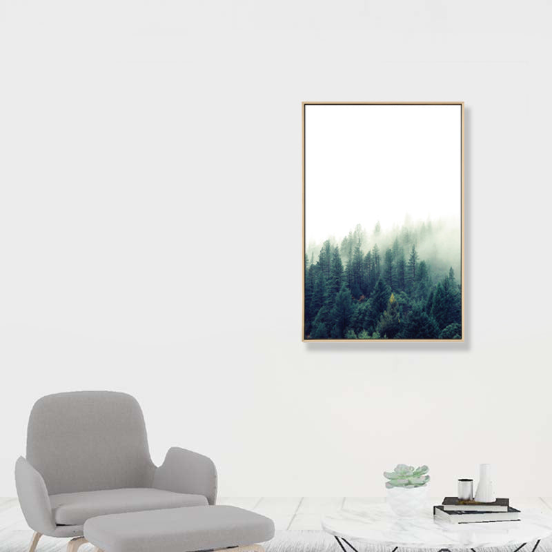 Frendorf | Mysteriöser Wald Leinwand Wanddekoration für Sitzbereich Foto Landschaft Wanddekoration