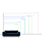 Giant Contemporary Mural Decal in Pastellfarbe Abstrakte Wandkunst, individuell bedruckt