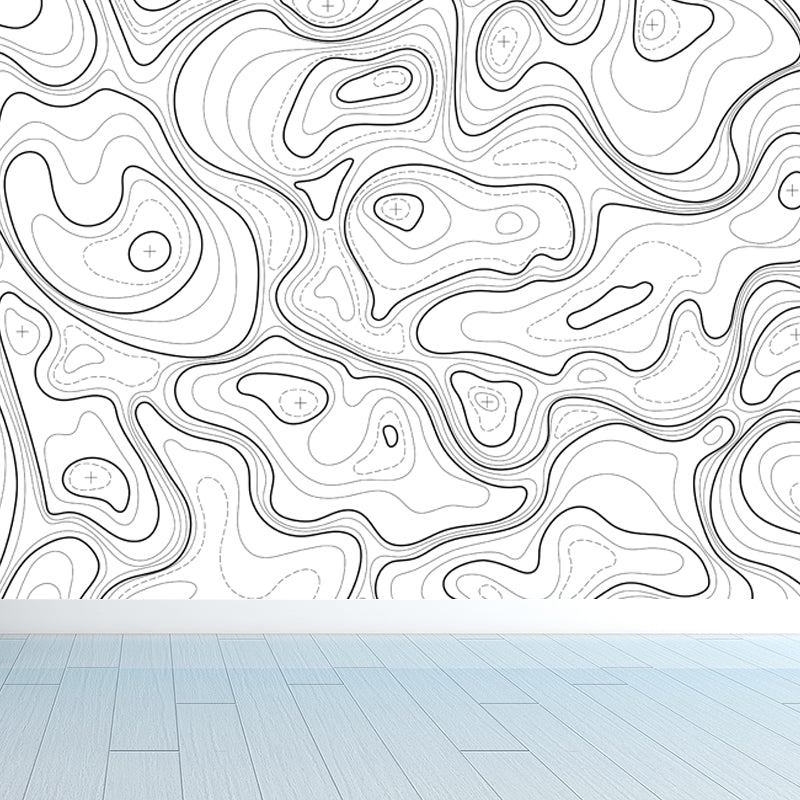 Giant Contemporary Mural Decal in Pastellfarbe Abstrakte Wandkunst, individuell bedruckt