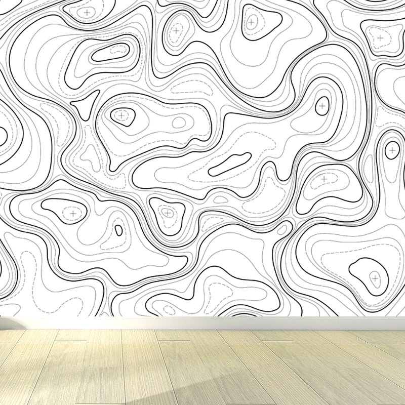 Giant Contemporary Mural Decal in Pastellfarbe Abstrakte Wandkunst, individuell bedruckt