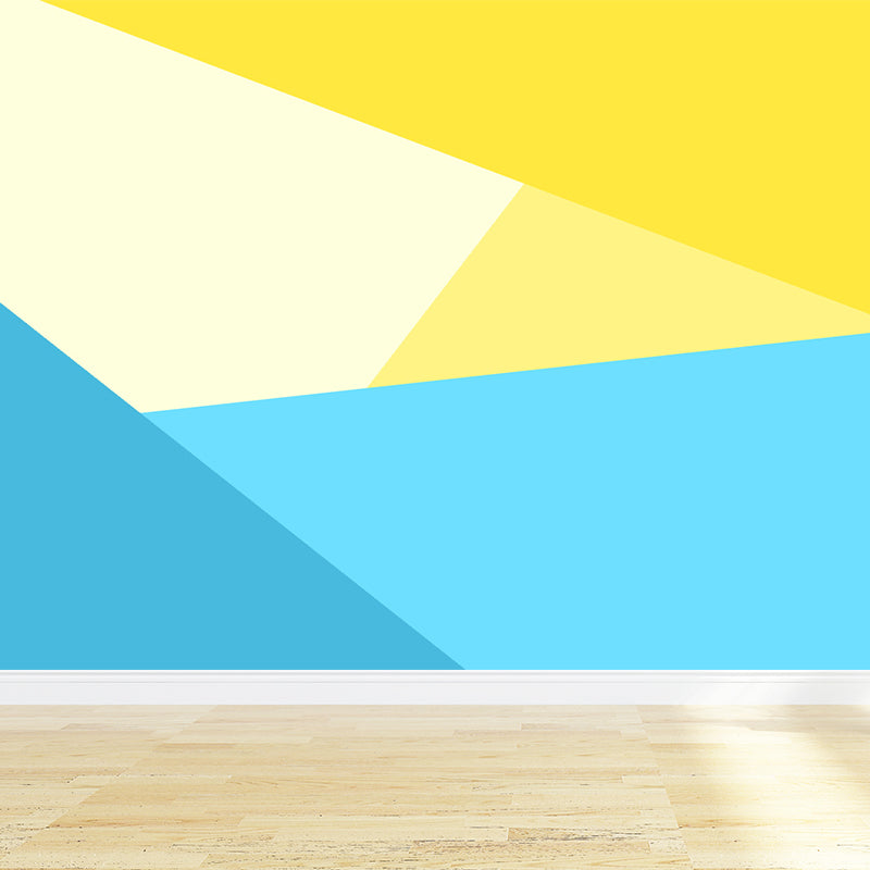 Helle geometrische Formen Tapete Mural Feuchtigkeitsbeständig Moderne Schlafzimmer Wandverkleidung