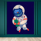 Illustration Stil Astronaut Wandbild Riesen Wandverkleidung für Esszimmer, individuell bedruckt
