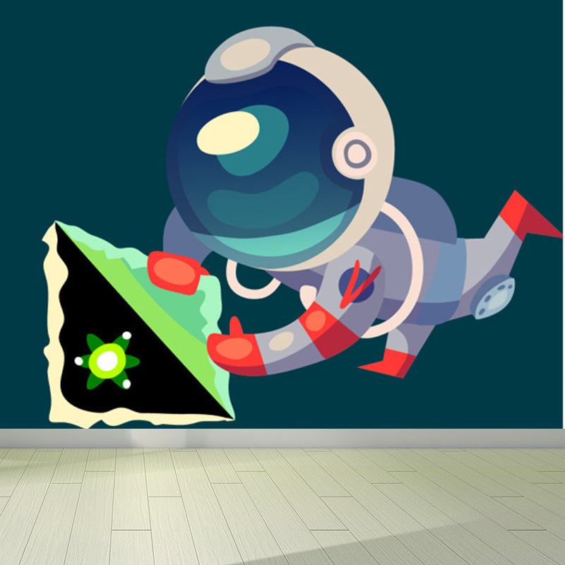Illustration Stil Astronaut Wandbild Riesen Wandverkleidung für Esszimmer, individuell bedruckt