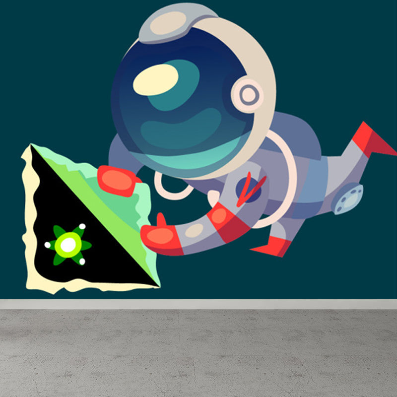 Illustration Stil Astronaut Wandbild Riesen Wandverkleidung für Esszimmer, individuell bedruckt