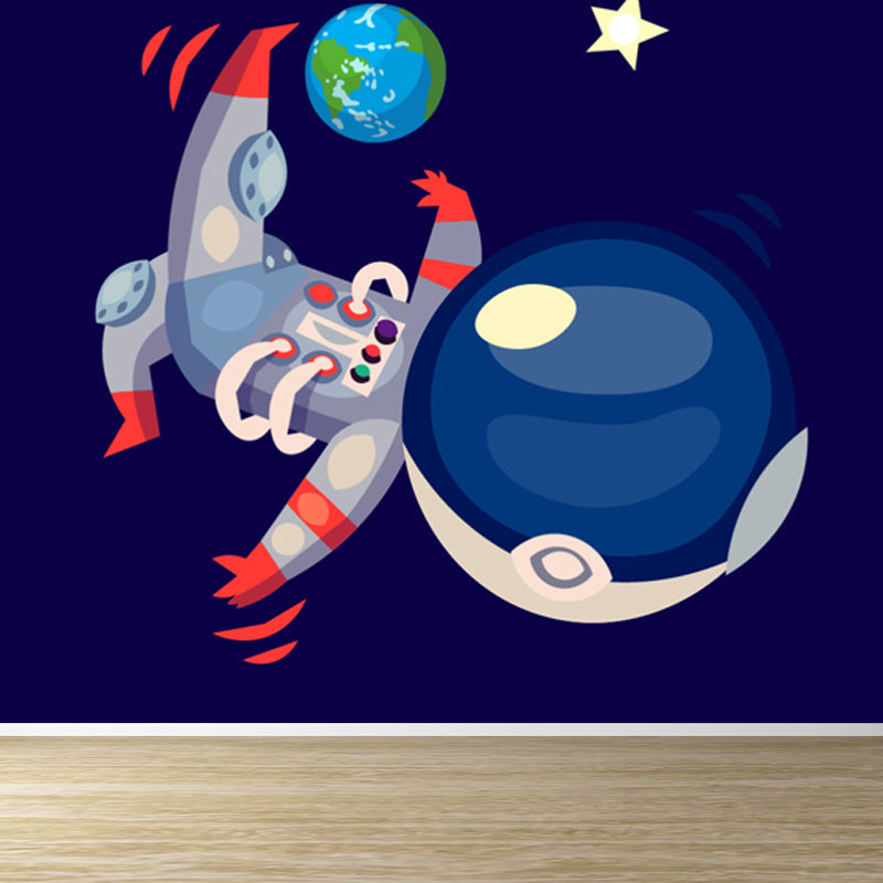 Illustration Stil Astronaut Wandbild Riesen Wandverkleidung für Esszimmer, individuell bedruckt
