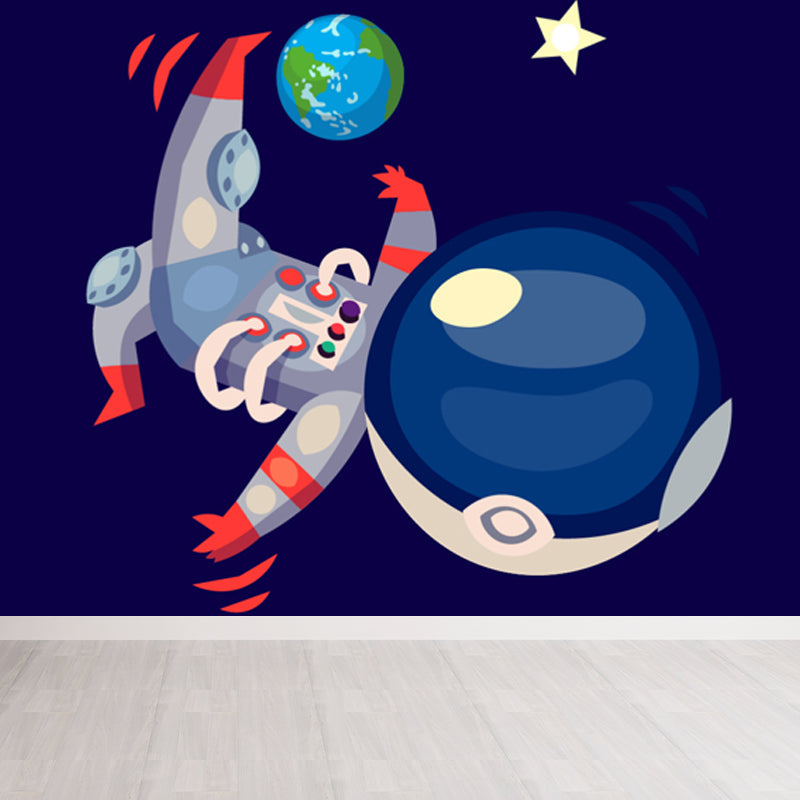 Illustration Stil Astronaut Wandbild Riesen Wandverkleidung für Esszimmer, individuell bedruckt
