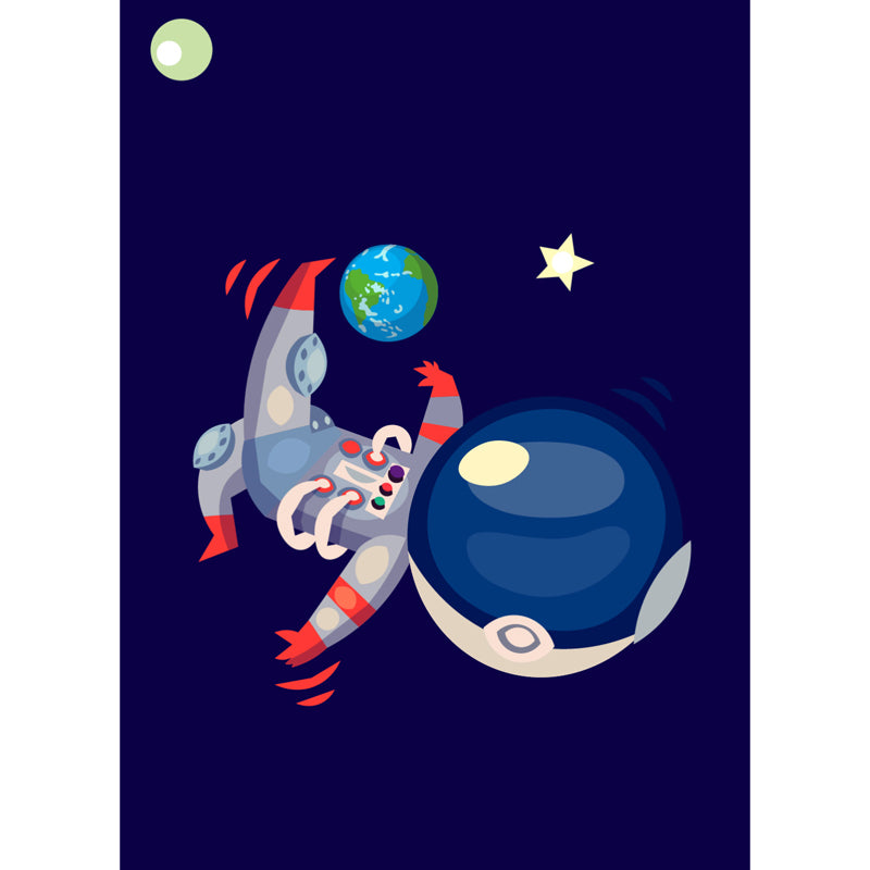 Illustration Stil Astronaut Wandbild Riesen Wandverkleidung für Esszimmer, individuell bedruckt