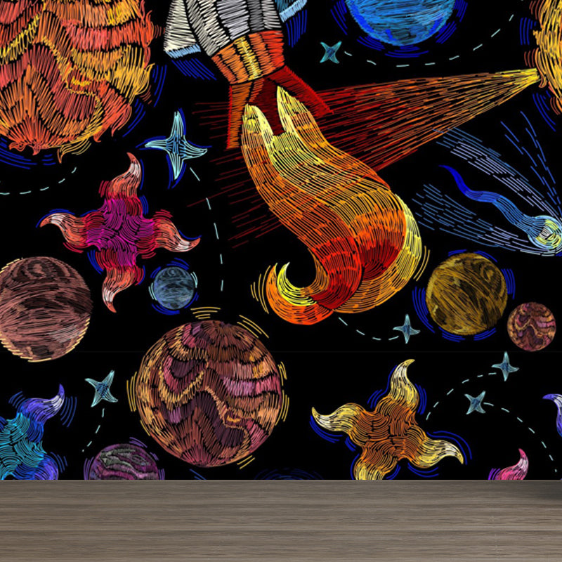 Illustration Stil Astronaut Wandbild Riesen Wandverkleidung für Esszimmer, individuell bedruckt