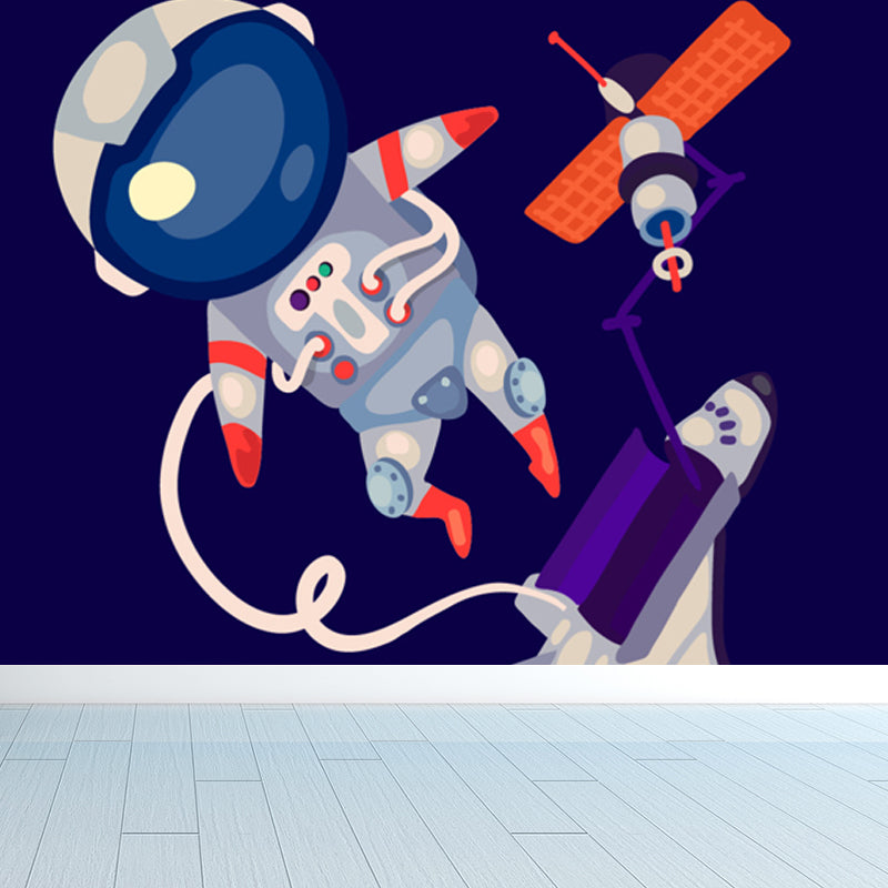 Illustration Stil Astronaut Wandbild Riesen Wandverkleidung für Esszimmer, individuell bedruckt