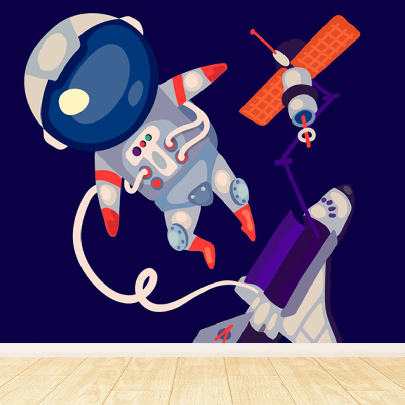 Illustration Stil Astronaut Wandbild Riesen Wandverkleidung für Esszimmer, individuell bedruckt