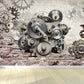 Dunkle Farbe Steampunk Wandmural Vollformat Metall-Effekt Wanddekoration für Hausinterieur