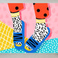 Moderne modische Schuhe Muster Wandtapete Pastellfarbe Kinderzimmer Wanddekoration, personalisiert