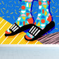 Moderne modische Schuhe Muster Wandtapete Pastellfarbe Kinderzimmer Wanddekoration, personalisiert