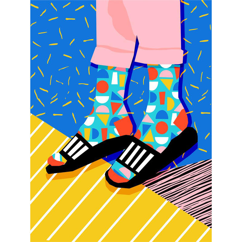 Moderne modische Schuhe Muster Wandtapete Pastellfarbe Kinderzimmer Wanddekoration, personalisiert