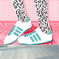 Moderne modische Schuhe Muster Wandtapete Pastellfarbe Kinderzimmer Wanddekoration, personalisiert