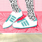 Moderne modische Schuhe Muster Wandtapete Pastellfarbe Kinderzimmer Wanddekoration, personalisiert