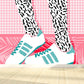 Moderne modische Schuhe Muster Wandtapete Pastellfarbe Kinderzimmer Wanddekoration, personalisiert
