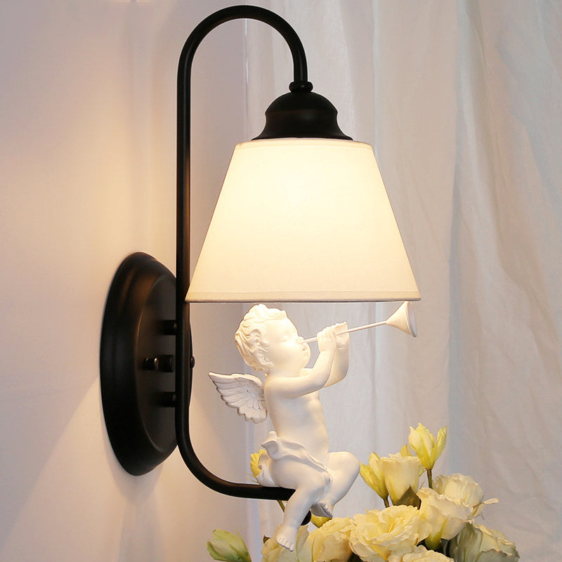 Frendorf | Kinderslaapkamer Little Angel Wandlamp met Verloopt Shade Metaal Enkele Kop Wandlamp