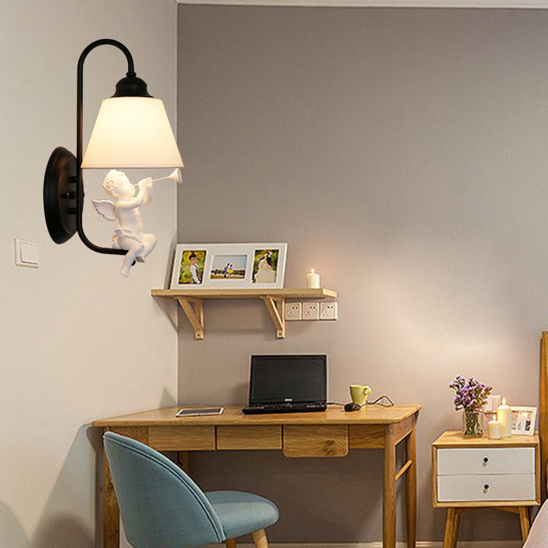 Frendorf | Kinderslaapkamer Little Angel Wandlamp met Verloopt Shade Metaal Enkele Kop Wandlamp