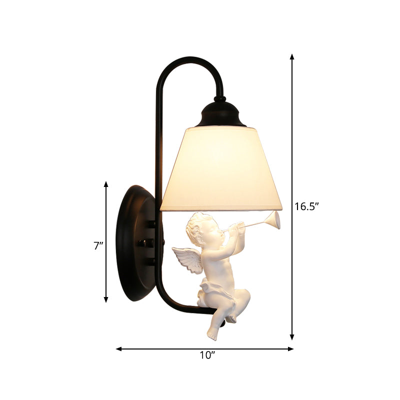 Frendorf | Kinderslaapkamer Little Angel Wandlamp met Verloopt Shade Metaal Enkele Kop Wandlamp