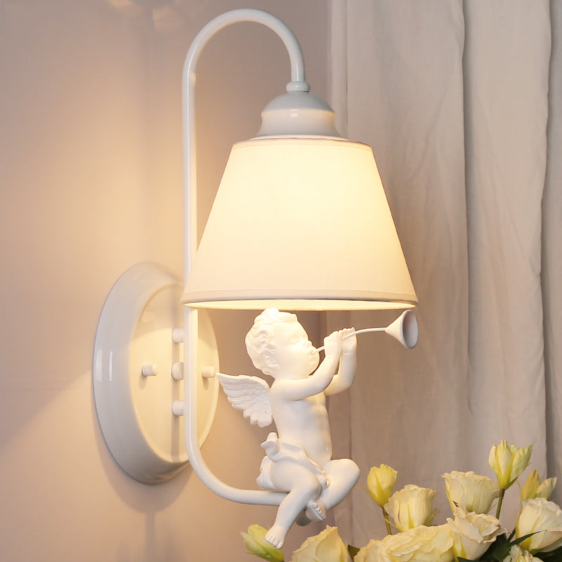 Frendorf | Kinderslaapkamer Little Angel Wandlamp met Verloopt Shade Metaal Enkele Kop Wandlamp