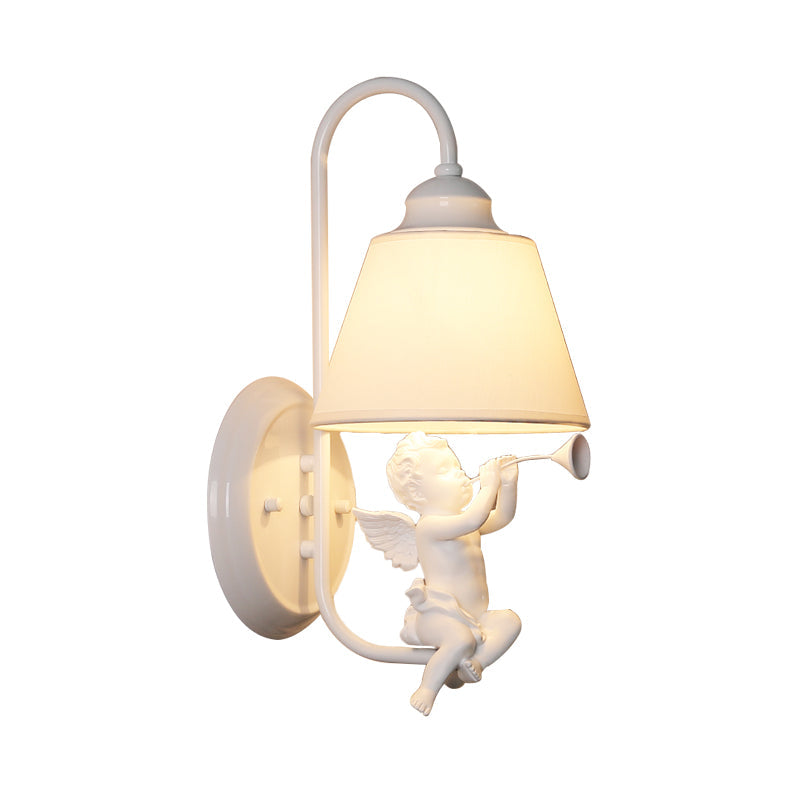 Frendorf | Kinderslaapkamer Little Angel Wandlamp met Verloopt Shade Metaal Enkele Kop Wandlamp