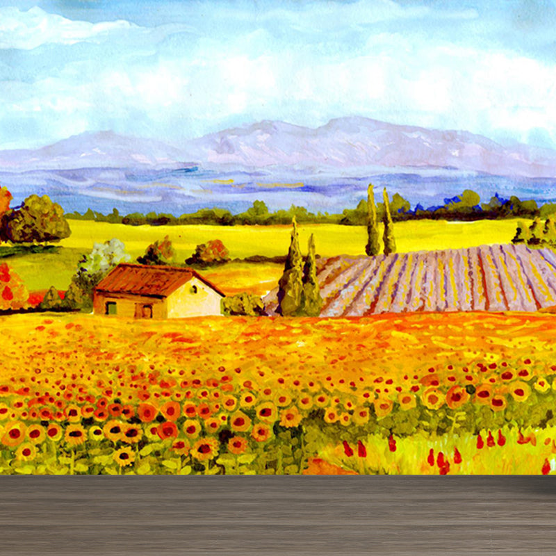 Frendorf | Natuurlijke landschapsmuurdecoratie Klassieke decoratieve woonkamer wandkunst, aangepaste maat beschikbaar
