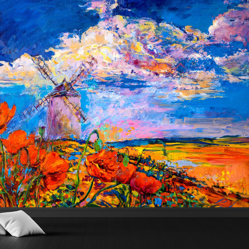 Frendorf | Natuurlijke landschapsmuurdecoratie Klassieke decoratieve woonkamer wandkunst, aangepaste maat beschikbaar