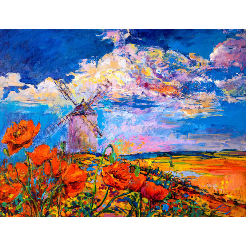 Frendorf | Natuurlijke landschapsmuurdecoratie Klassieke decoratieve woonkamer wandkunst, aangepaste maat beschikbaar