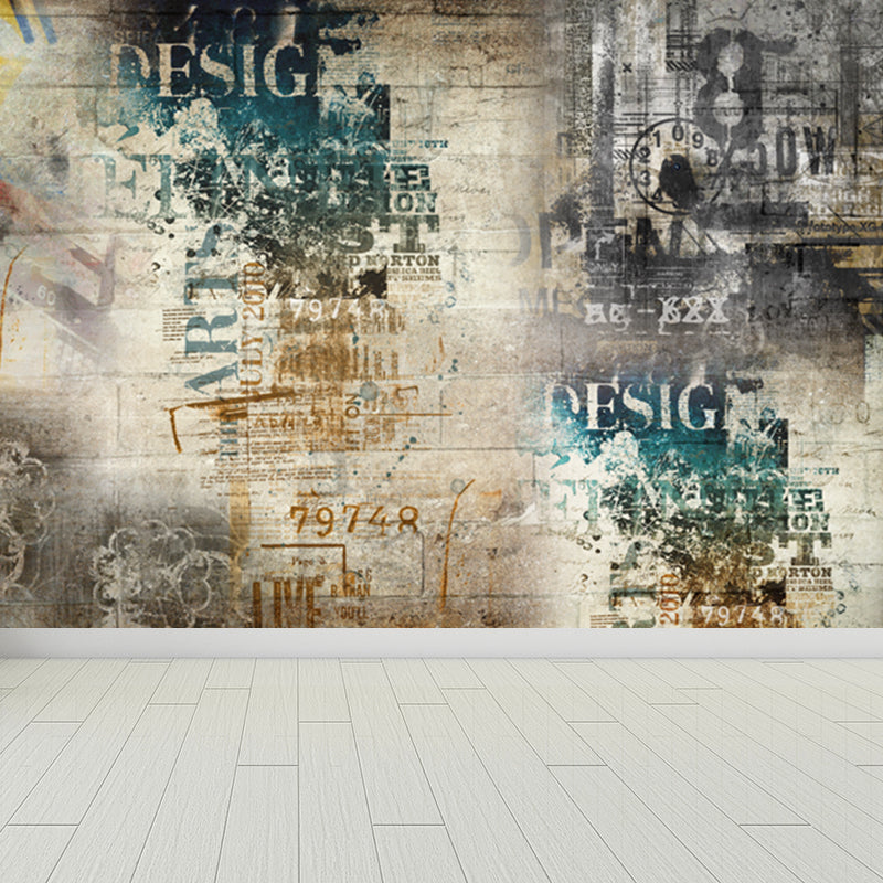 Frendorf | Coole Graffiti Muurbehang Jongenskamer Faux Metaal Wandbekleding, Op Maat Gemaakt