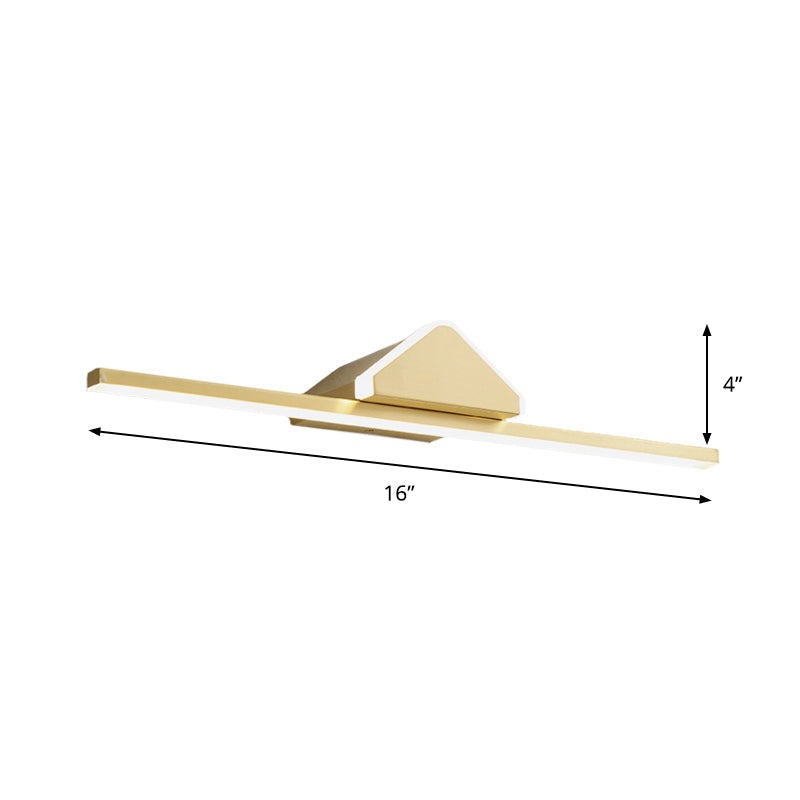 Frendorf | Bar Metallische Wandmontierte Vanity Licht Modernismus LED Gold Wand Sconce Beleuchtung mit Prismenarm